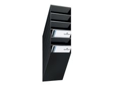 Durable Flexiboxx - Présentoir mural porte-document - 6 cases A4 portrait - noir