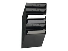 Durable Flexiboxx - Présentoir mural porte-document - 6 cases A4 paysage - noir