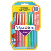 Paper Mate Flair - Pack de 6 Feutres d'écriture parfumés - couleurs assorties