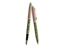 Enzo Varini Taormina XL Nakara - Parure de stylo à bille et stylo plume - rose et vert
