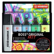 STABILO BOSS ORIGINAL ARTY - Pack de 5 surligneurs - couleurs froides assorties