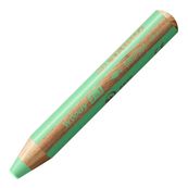 STABILO Woody 3-en-1 - Crayon de couleur pointe large - vert pastel