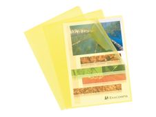 Exacompta - 10 Pochettes coin - A4 - 12/100 - jaune transparent