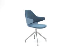 Lot de 2 chaises KHONG - avec accoudoirs - bleu