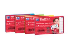 Oxford FLASH 2.0 - Pack de 32 cartes - A7 - ligné - 4 couleurs disponibles selon stock du magasin