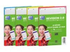 Oxford REVISION 2.0 - Pack de 32 Fiches Bristol Scribzee - A6 - petits carreaux - non perforées - couleurs assorties