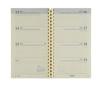 Recharge pour agenda 16 mois - 1 semaine sur 2 pages - 9 x 16 cm - Brepols