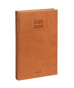 Agenda Lucca 16 mois - 1 jour par page - 13 x 21 cm - brun - Brepols