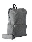 Sac à dos et trousse recyclé - 1 compartiment - gris - Brepols