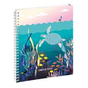 Cahier de textes spiralé Océan Tortue - 17 x 22 cm - Exacompta