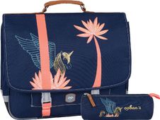 Cartable Ooban's Unicorn - 41 cm - 2 compartiments - bleu marine - Oberthur