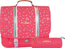 Cartable Ooban's Stars - 38 cm - 2 compartiments - corail - Oberthur