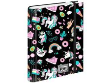 Oh My Pop! Illusion - Classeur à anneaux avec 50 feuilles et 6 intercalaires - A4 - noir