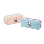 Trousse rectangulaire Teknik Pastel - 2 compartiments - 2 modèles disponibles - Exclusivité Bureau Vallée - Viquel