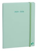 Agenda à élastique Pastel - 1 semaine sur 2 pages - 16 x 24 cm - vert - Quo Vadis