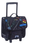Cartable à roulettes KIP Game Over - 38 cm - 2 compartiments - noir - Kid'Abord