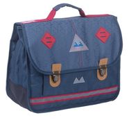 Cartable Poids Plume Confettis - 38 cm - 2 compartiments - bleu marine - Kid'Abord