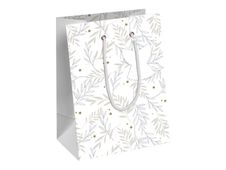Clairefontaine - Sac cadeau - 21,5 cm x 10,2 cm x 25,3 cm - blanc/gris