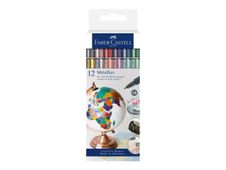 Faber-Castell Metallics - marqueur - couleurs assorties (pack de 12)