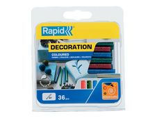Rapid - 36 Bâtons de colle pailletée - rouge/bleu/vert
