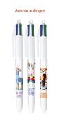 BIC 4 Couleurs - 12 Stylos à bille 4 couleurs - 1 mm - décors tournants
