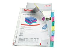 Esselte - protège-documents relié - 8 positions - pour A4 - à onglets - translucide incolore