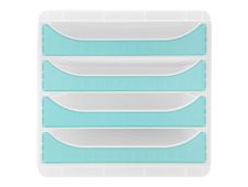 Exacompta Chromaline BigBox - Module de classement 4 tiroirs - turquoise transparent