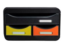 Exacompta Iderama Small-Box - Module de classement 3 tiroirs - arlequin