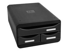 Exacompta Glossy - Module de classement 3 tiroirs - noir
