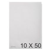 Exacompta - 10 Packs de 50 Pochettes coin papier - A4 - transparent blanc