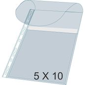 Exacompta - 5 Packs de 10 Pochettes perforées à soufflet avec rabat - A4 - 20/100