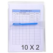 Exacompta - 10 Packs de 2 Pochettes adhésives à soufflet - A4 - 20/100 - cristal