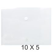 Exacompta - 10 Packs de 5 Pochettes à scratch - A4 - incolore