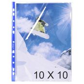 Exacompta Stop Doc - 10 Packs de 10 Pochettes perforées ouverture en coin - A4 - incolore