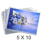 Exacompta Exashow - 5 Packs de 10 Pochettes perforées biseautées - A3 - 5,5/100