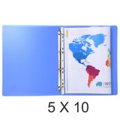 Exacompta - 5 Packs de 10 Pochettes perforées doubles - A4 ou A3 - 9/100