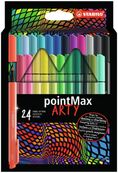 STABILO pointMax ARTY - 24 Feutres de coloriage - pointe moyenne - couleurs assorties
