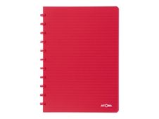 Atoma - Cahier polypro A4 (21x29,7 cm) - 144 pages - ligné - rouge