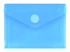 FolderSys - Pochette velcro - pour A7 - pour 50 feuilles - bleu transparent