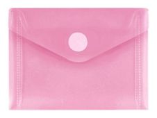 FolderSys - Pochette velcro - pour A7 - pour 50 feuilles - rouge transparent