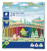 STAEDTLER Noris Design Journey - 24 Crayons de couleur - couleurs brillantes assorties
