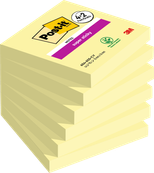 Post-it - 4 Blocs notes + 2 gratuits de 90 feuilles Super Sticky - jaune canari - 76 x 76 mm
