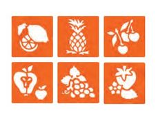 Graine Creative - lot de 6 pochoirs - fruits