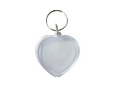 Graine Creative - lot de 6 porte-clefs transparents - cœur