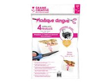 Graine Creative Plastique Dingue - 4 feuilles plastique - blanc