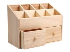 Graine Creative - boite en bois 10 rangements - 24 x 12 x 19 cm
