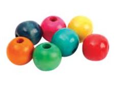 Graine Creative - sachet de 50 perles en bois coloris assortis - diam 20mm - trou 4mm