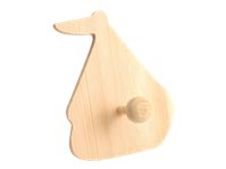 Graine Creative - patère en bois - bateau - 12.5 x 17 x 5 cm