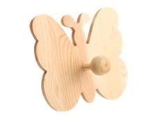 Graine Creative - patère en bois motif papillon - 14 x 13 x 5 cm