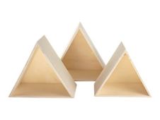 Graine Creative - lot de 3 étagères triangulaires en bois